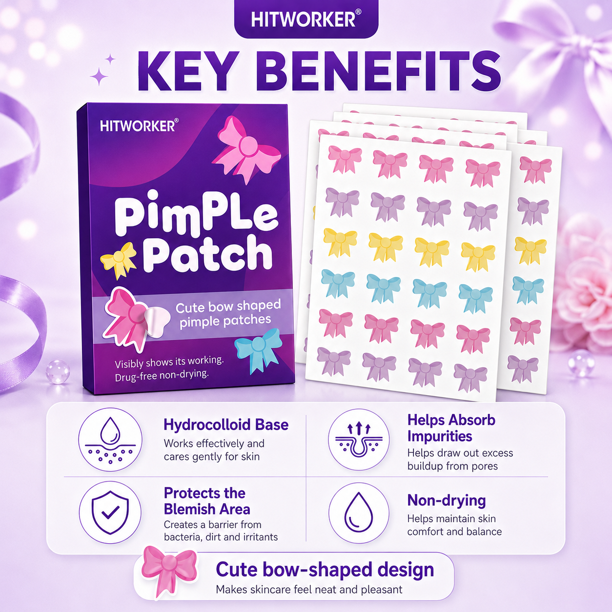 120Pcs Bow Shaped Acne Pimple  - Skincare You 리뷰 및 가격