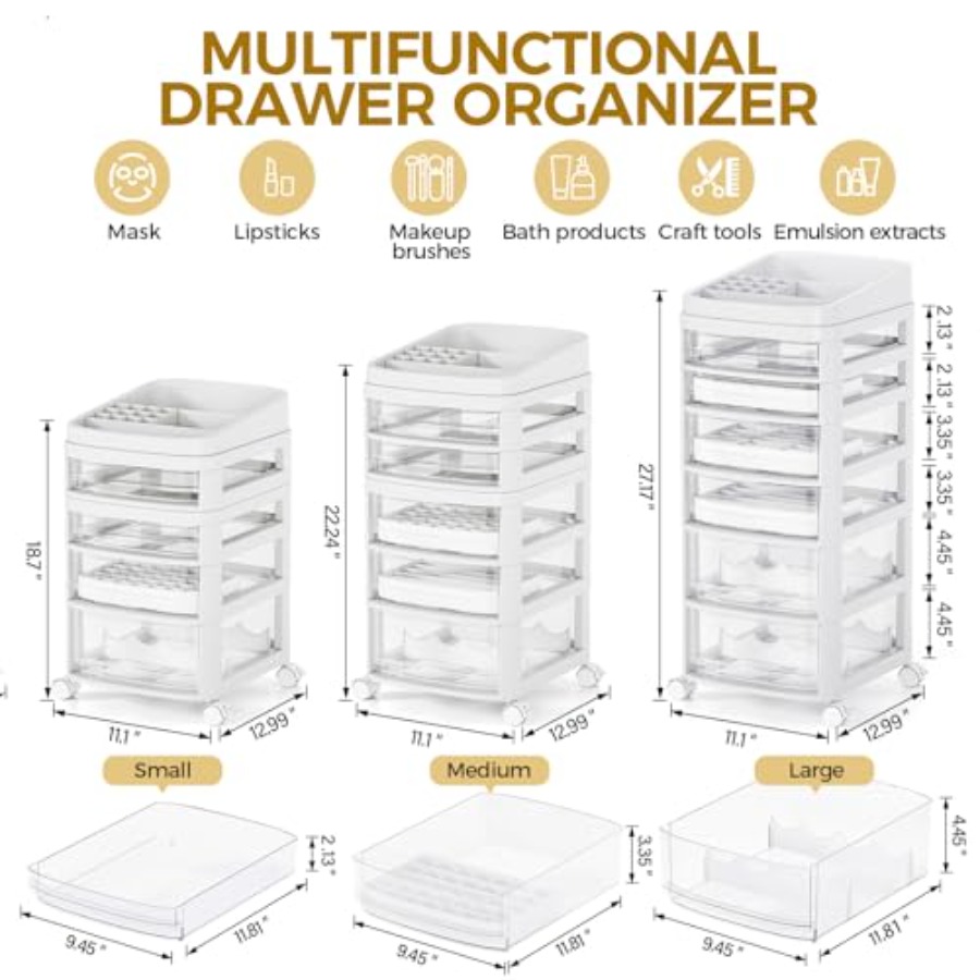 Rolling Cart with 6 Drawers Cl - Skincare You 리뷰 및 가격