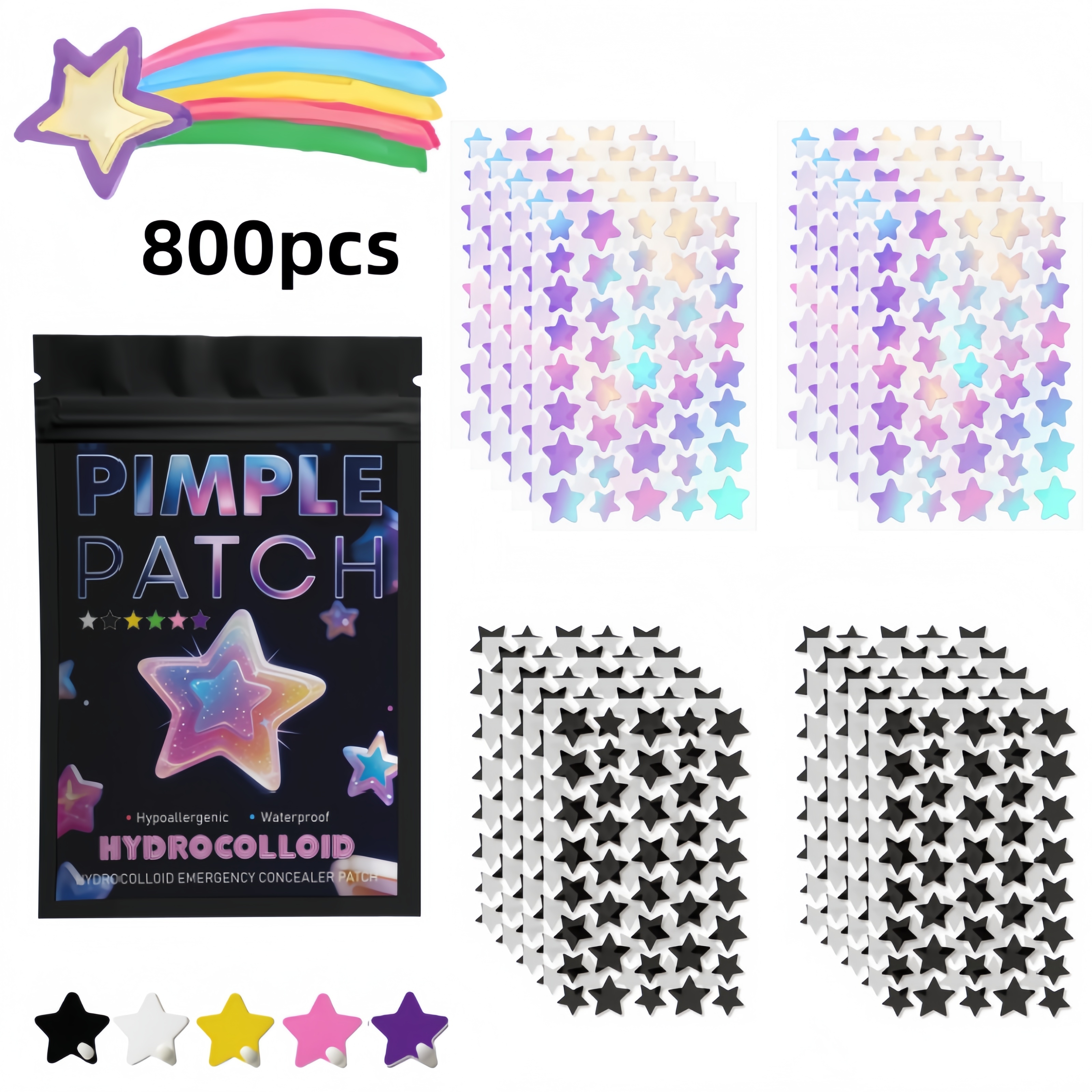 400/800pcs Iridescent & Black  - Skincare You 리뷰 및 가격