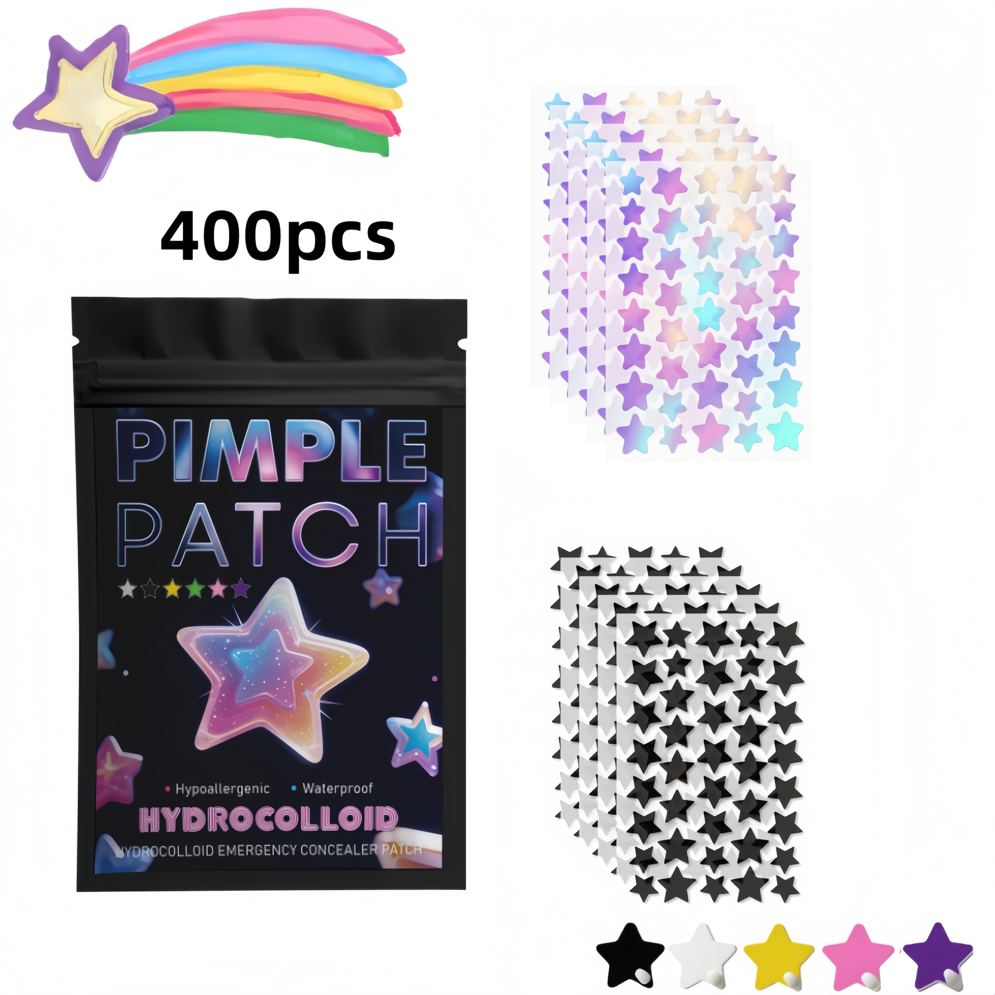 400/800pcs Iridescent & Black  - Skincare You 리뷰 및 가격