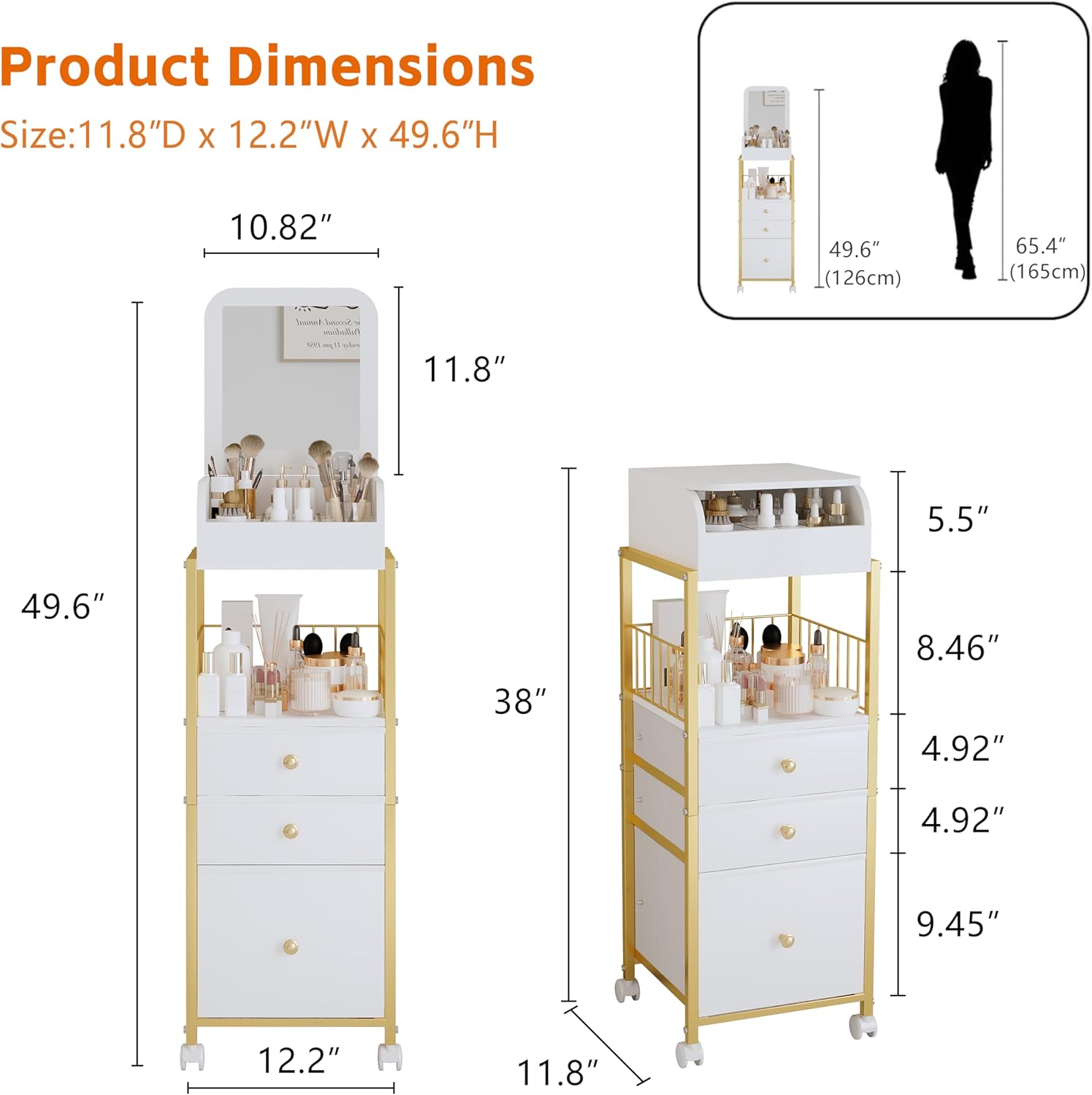 Makeup Cart Organizer with Mir - Skincare You 리뷰 및 가격