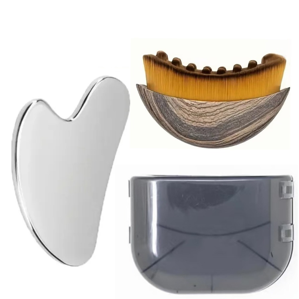 2Pcs Stainless Steel Gua Sha T - Skincare Viral Tiktok 리뷰 및 가격