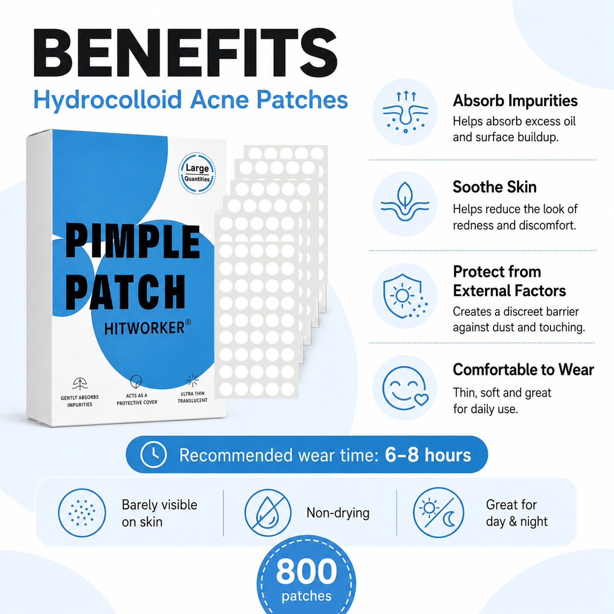 800Pcs Hydrocolloid Acne Pimpl - Skincare You 리뷰 및 가격